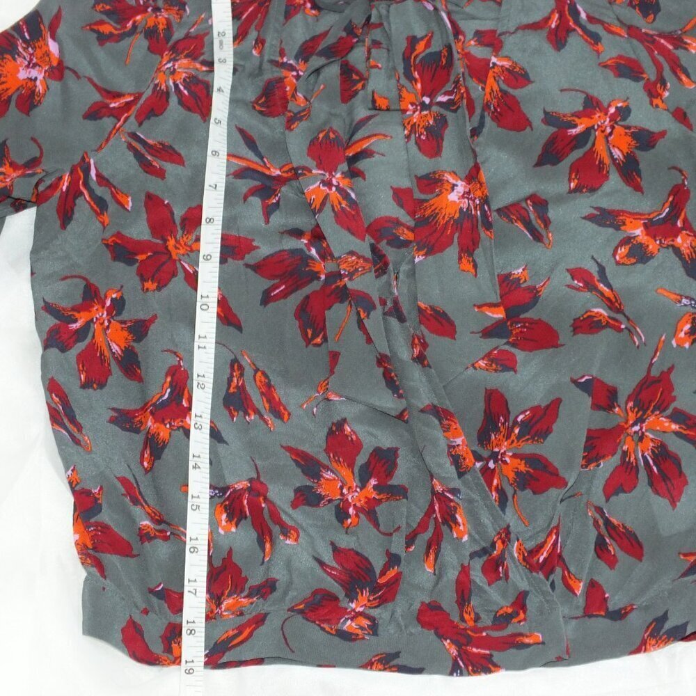 Madewell Cropped 100% Silk Floral Tie Top Size XS - Picture 11 of 13
